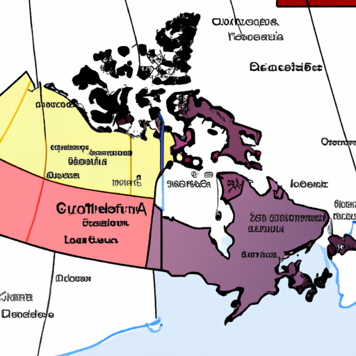 מפה של קנדה המדגישה מחוזות שונים והמבנים החינוכיים שלהם